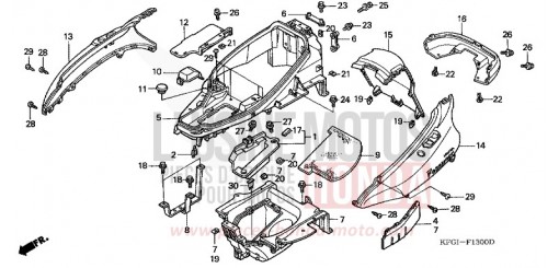 BODY COVER/LUGGAGE BOX FES250Y de 2000